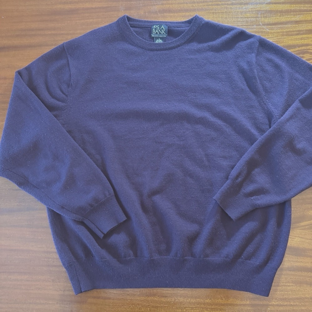 Joseph A. Bank Executive Collection Sweater Men's Large Wool Blend Eggplant Crew